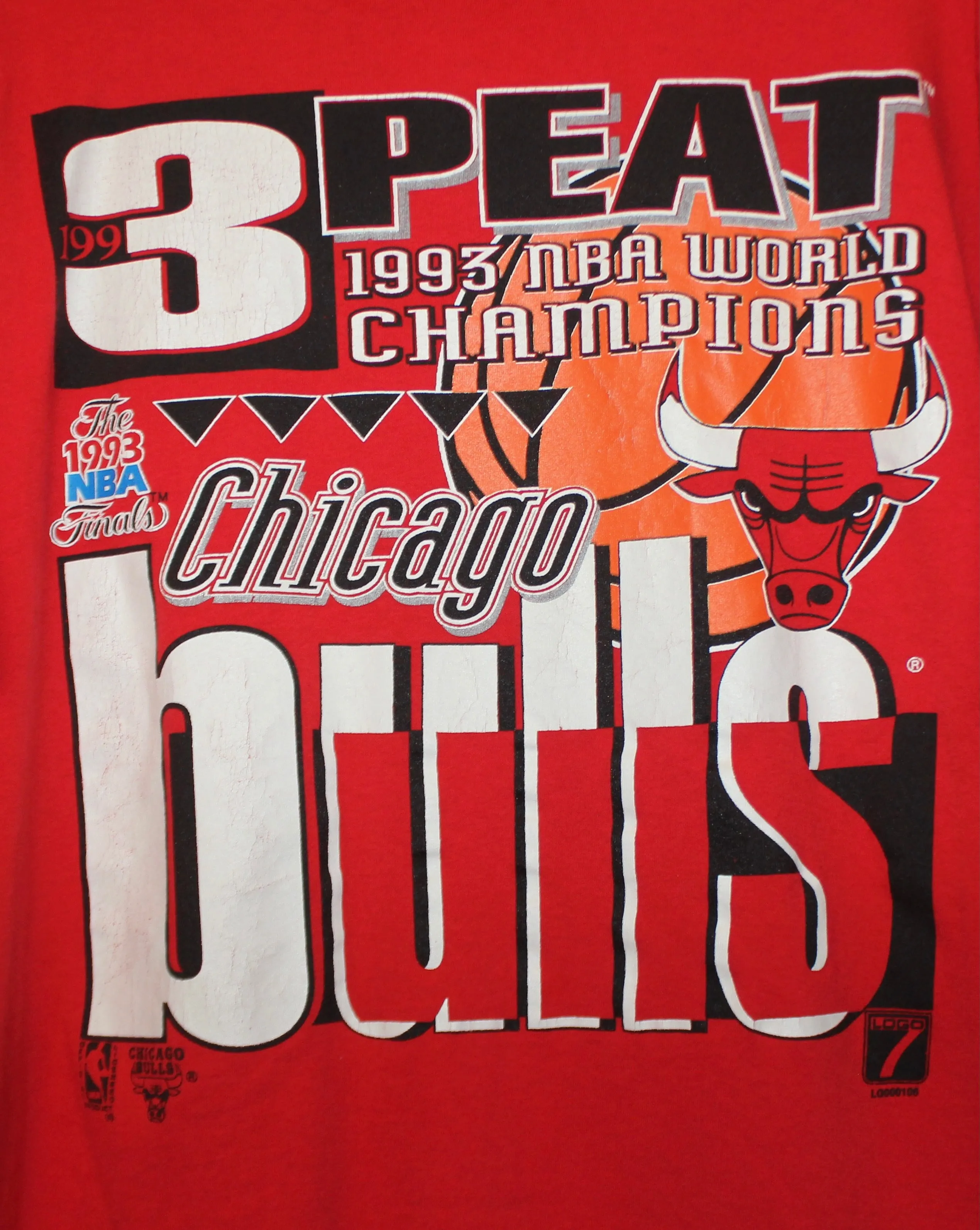 1993 Chicago Bulls Championship T-Shirt: L