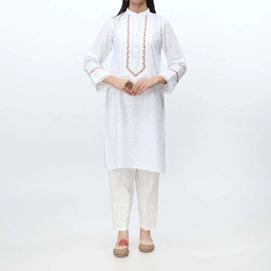 1PC- Embroidered Chikankari Shirt PS4079