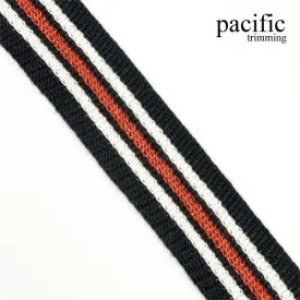 1" Black/Red/White Stripe : CT190416