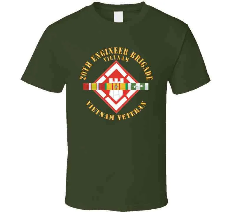 20th Engineer Brigade With Vietnam Svc Ribbons X 300 T Shirt