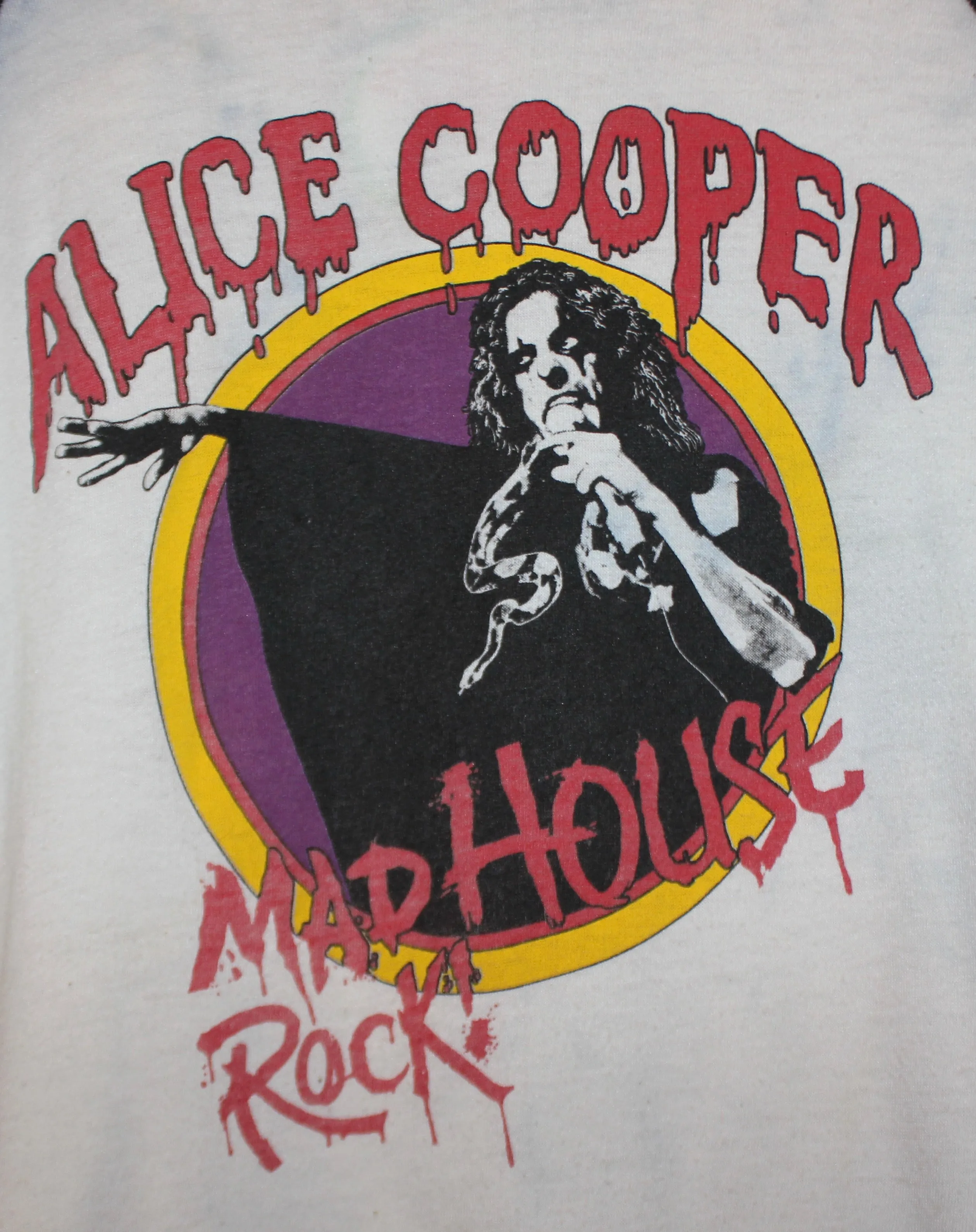 Alice Cooper Madhouse Rock Raglan T-Shirt: M