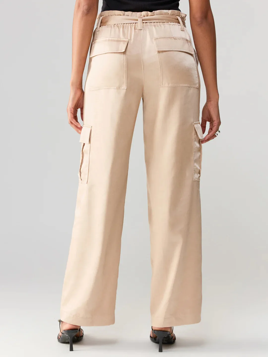 All Tied Up High Rise Cargo Pant Moonlight Beige