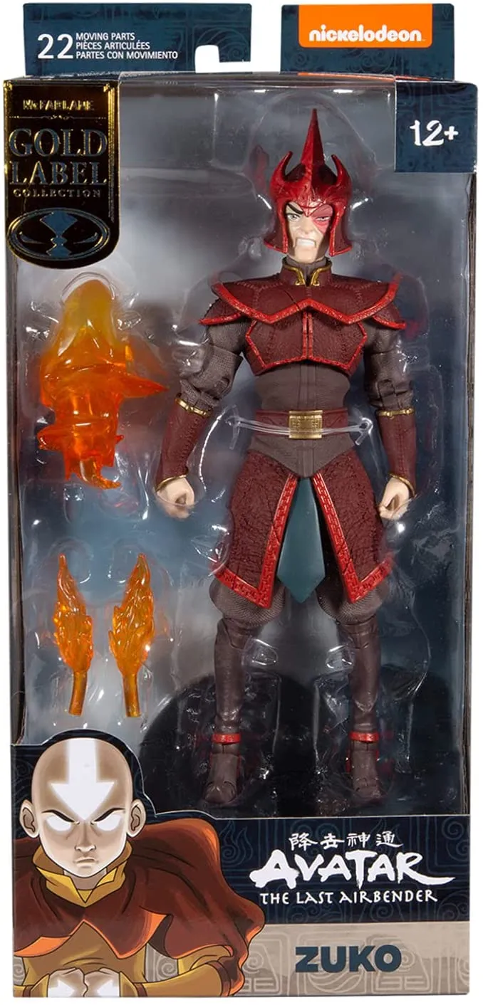 Avatar Prince Zuko Helmeted (Gold Label) 7 Inch Action Figure