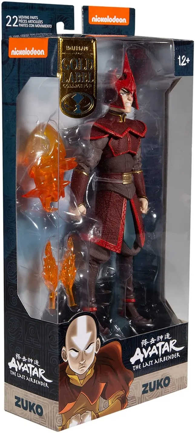 Avatar Prince Zuko Helmeted (Gold Label) 7 Inch Action Figure