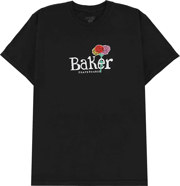 Baker Fleurs Wash T-Shirt - Size: SMALL Black