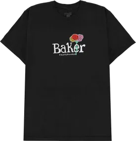 Baker Fleurs Wash T-Shirt - Size: SMALL Black