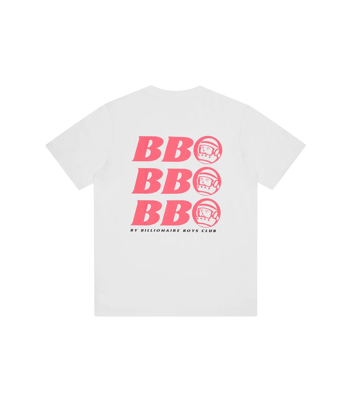 BB ASTRO REPEAT LOGO T-SHIRT - WHITE/PINK LOGO