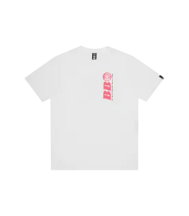 BB ASTRO REPEAT LOGO T-SHIRT - WHITE/PINK LOGO