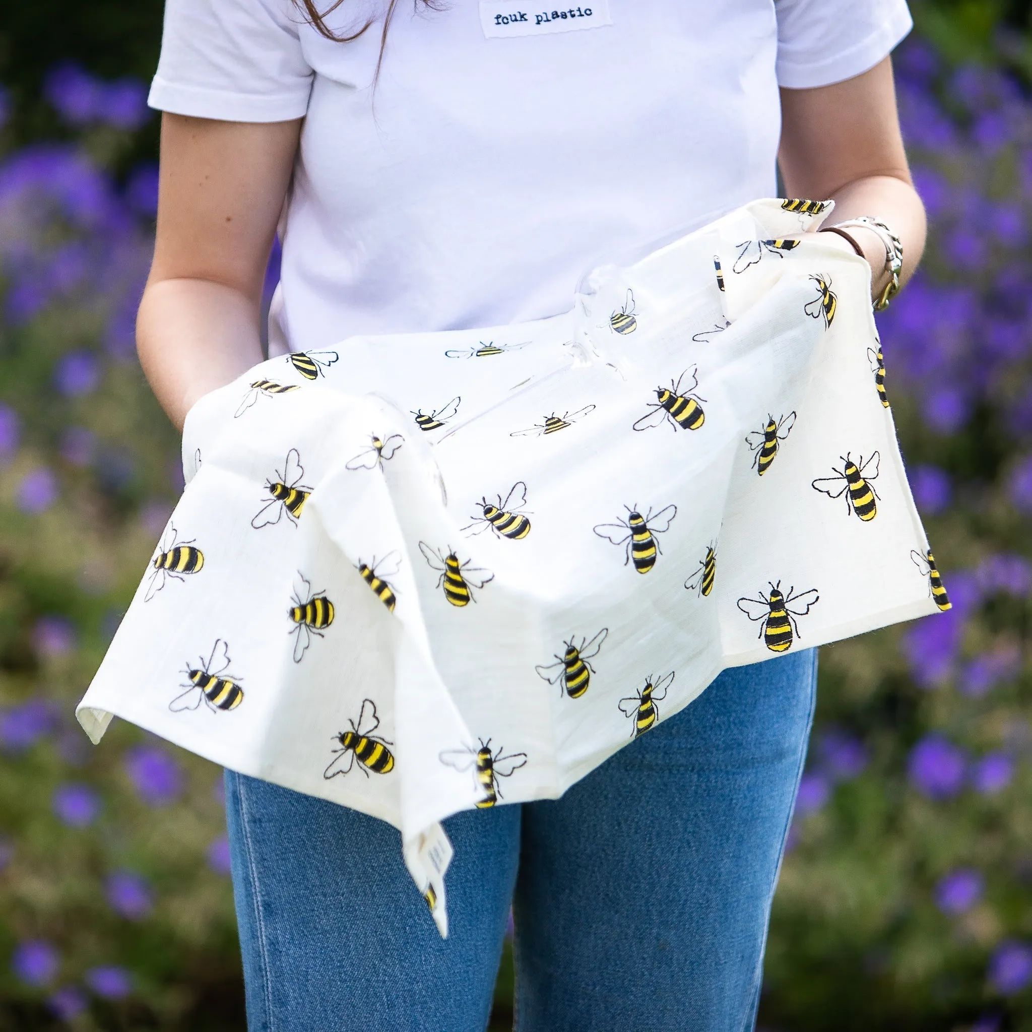 Bees Linen Tea Towel