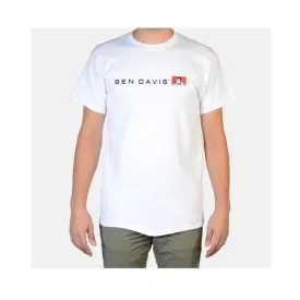 Ben Davis Flat Line Logo T-Shirt White 9070