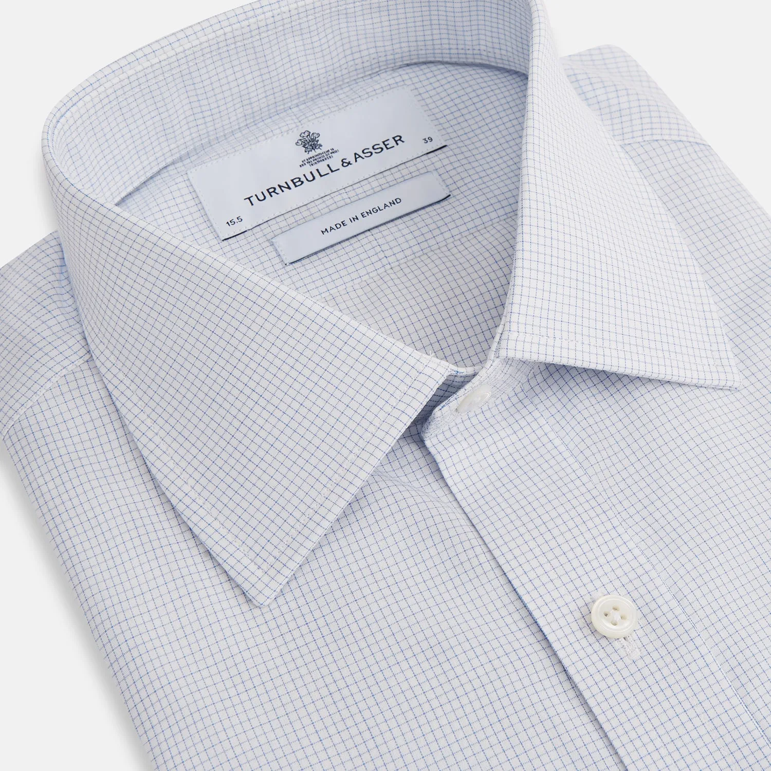 Blue Fine Graph Check Mayfair Shirt