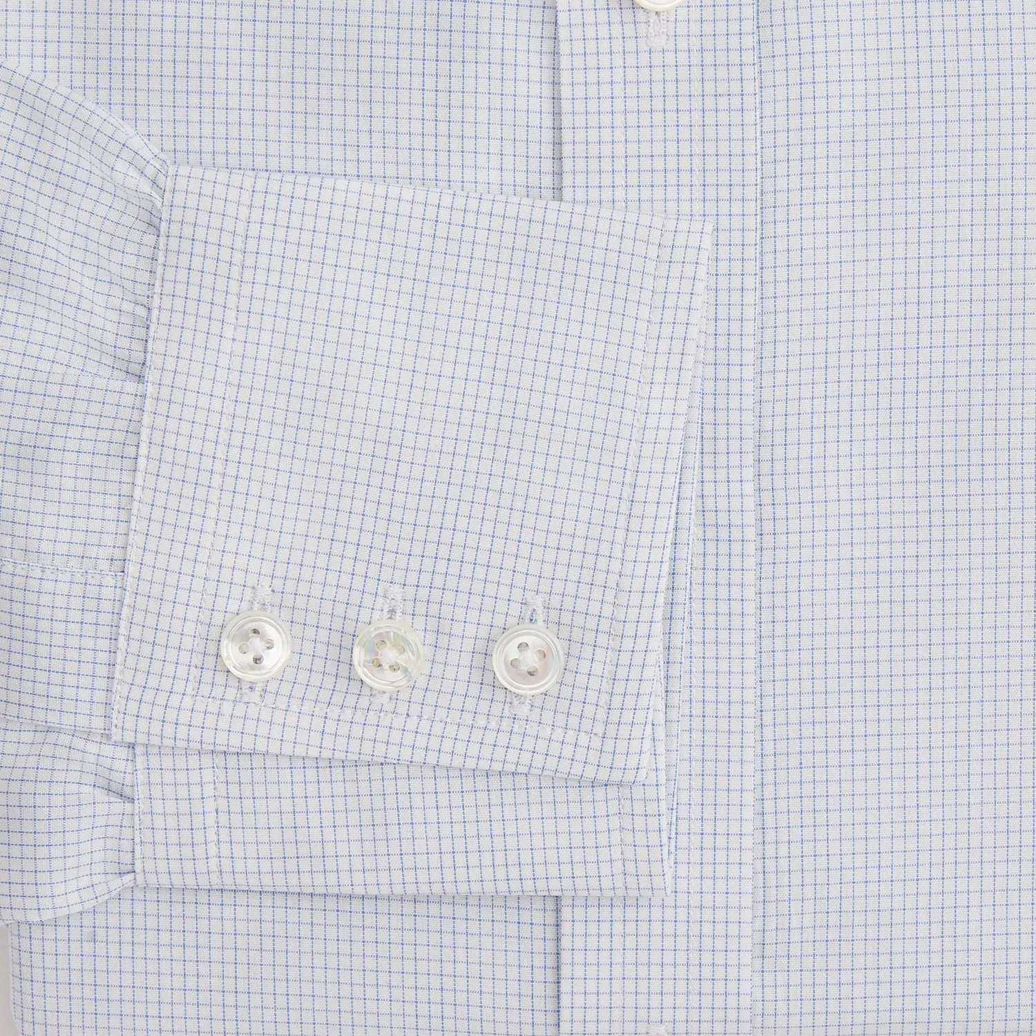 Blue Fine Graph Check Mayfair Shirt