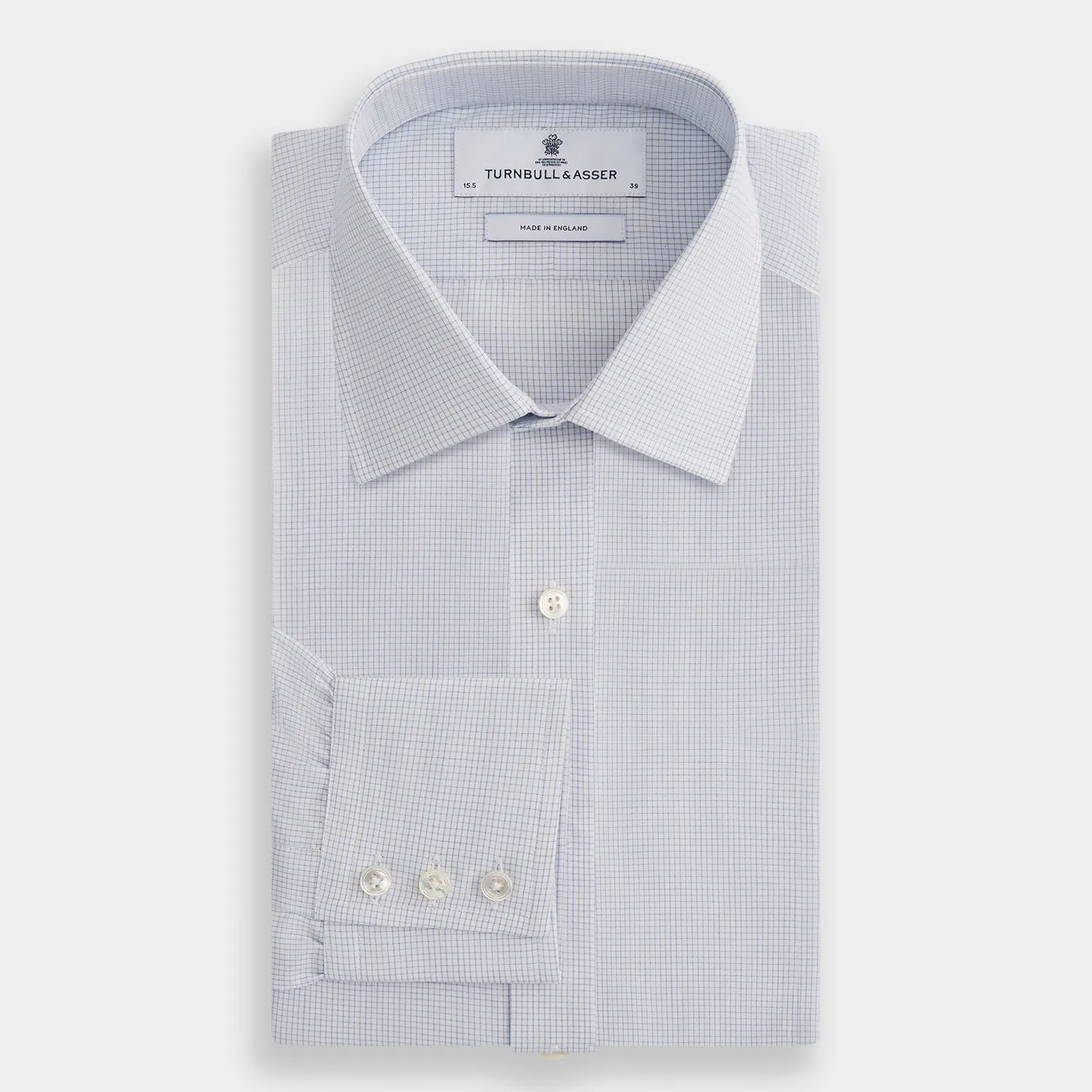 Blue Fine Graph Check Mayfair Shirt