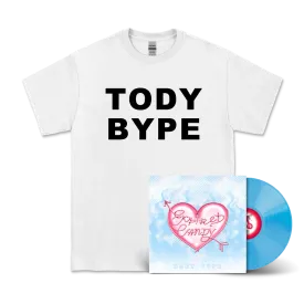 Body Type / Expired Candy LP Blue Jelly Vinyl and White T-Shirt Bundle