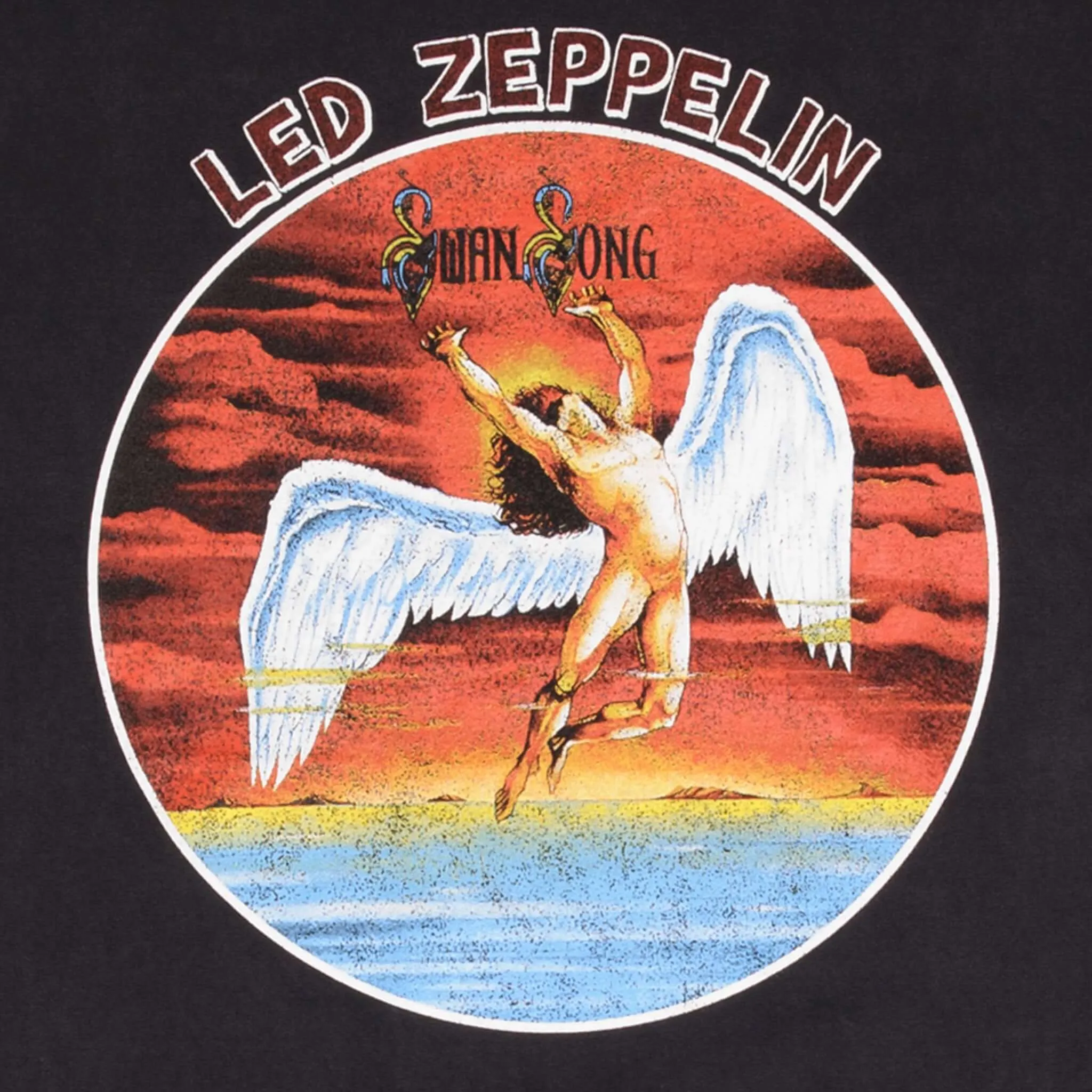 BOOTLEG LED ZEPPELIN SWAN SONG TEE SHIRT SIZE LARGE MADE IN USA