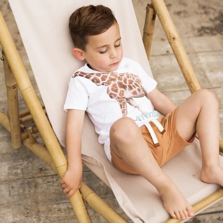 Boys' T-Shirt white giraffe | Koko-Noko