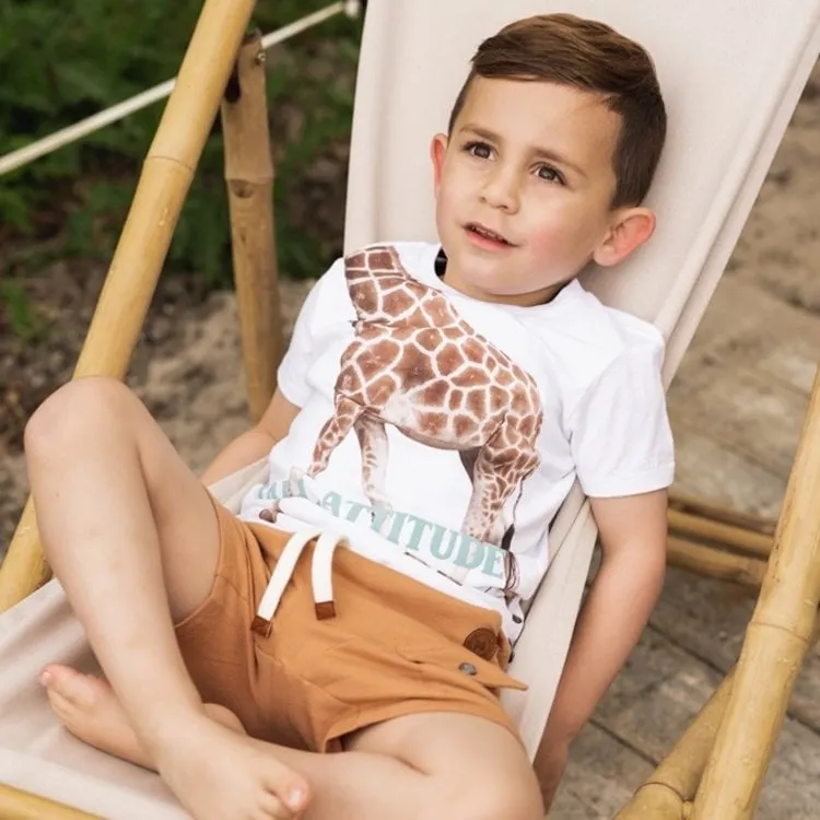 Boys' T-Shirt white giraffe | Koko-Noko