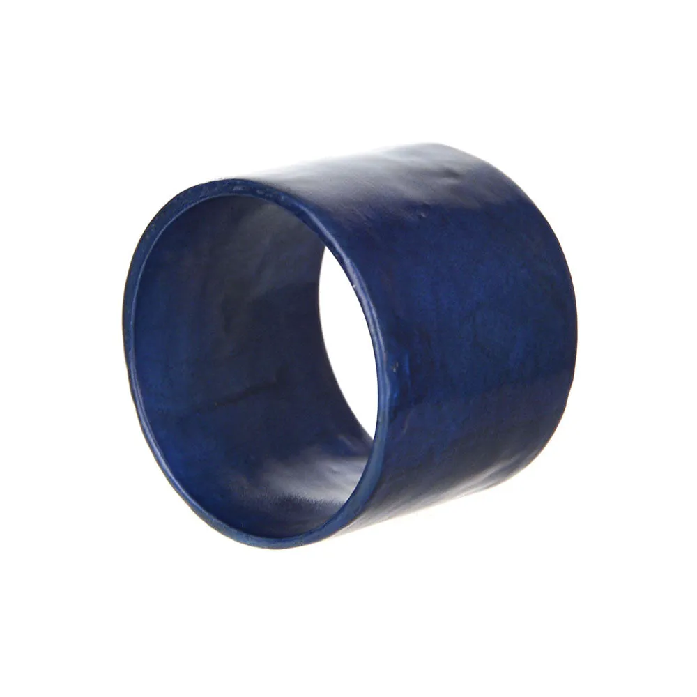 Capiz Napkin Ring Dark Blue 3.5x4.5cm