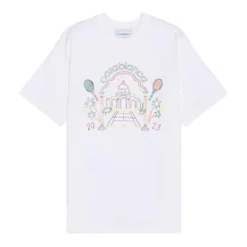 Casablanca Rainbow Crayon Temple Screen Printed T-Shirt 'White'