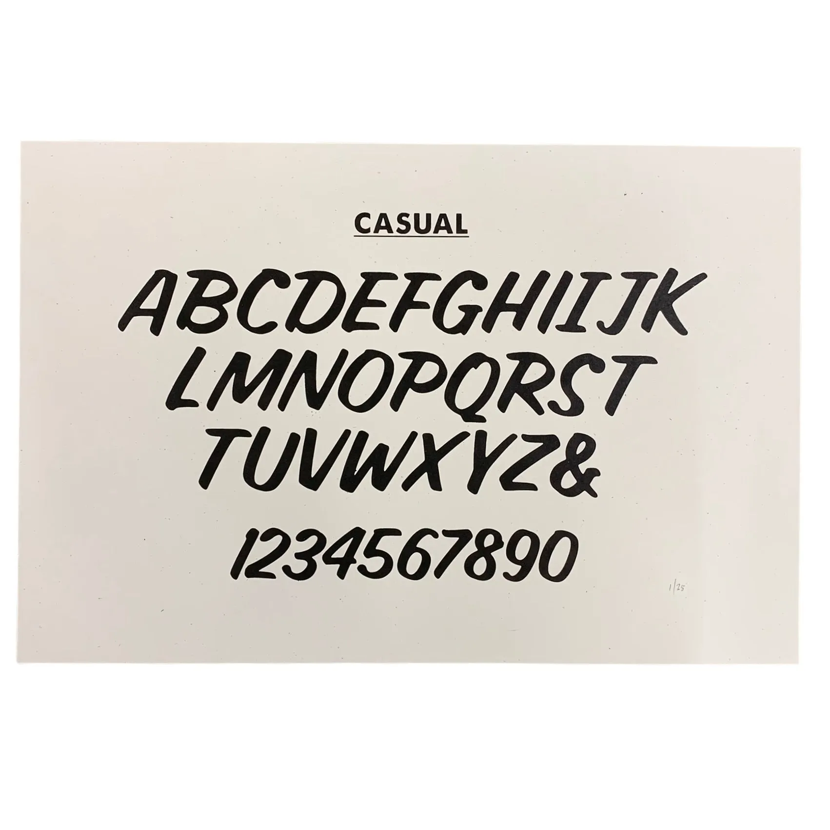 Casual Type Card Print