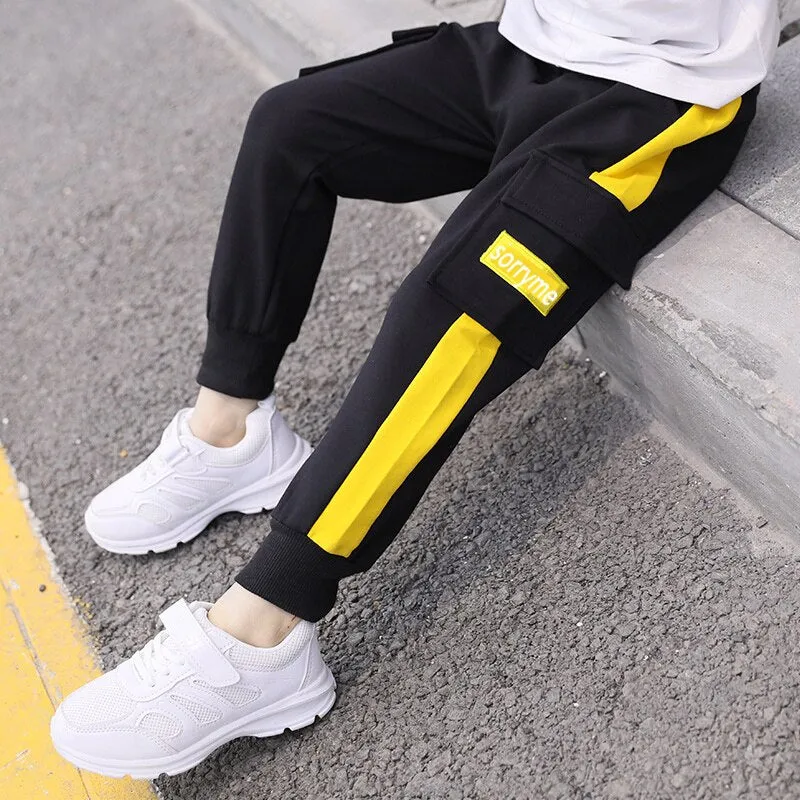 children pants Boy Sports Pants Big Boy Pants Spring Teenage Spring Toddler Casual Kids Trousers For Boys Clothes Age 3-12 Year