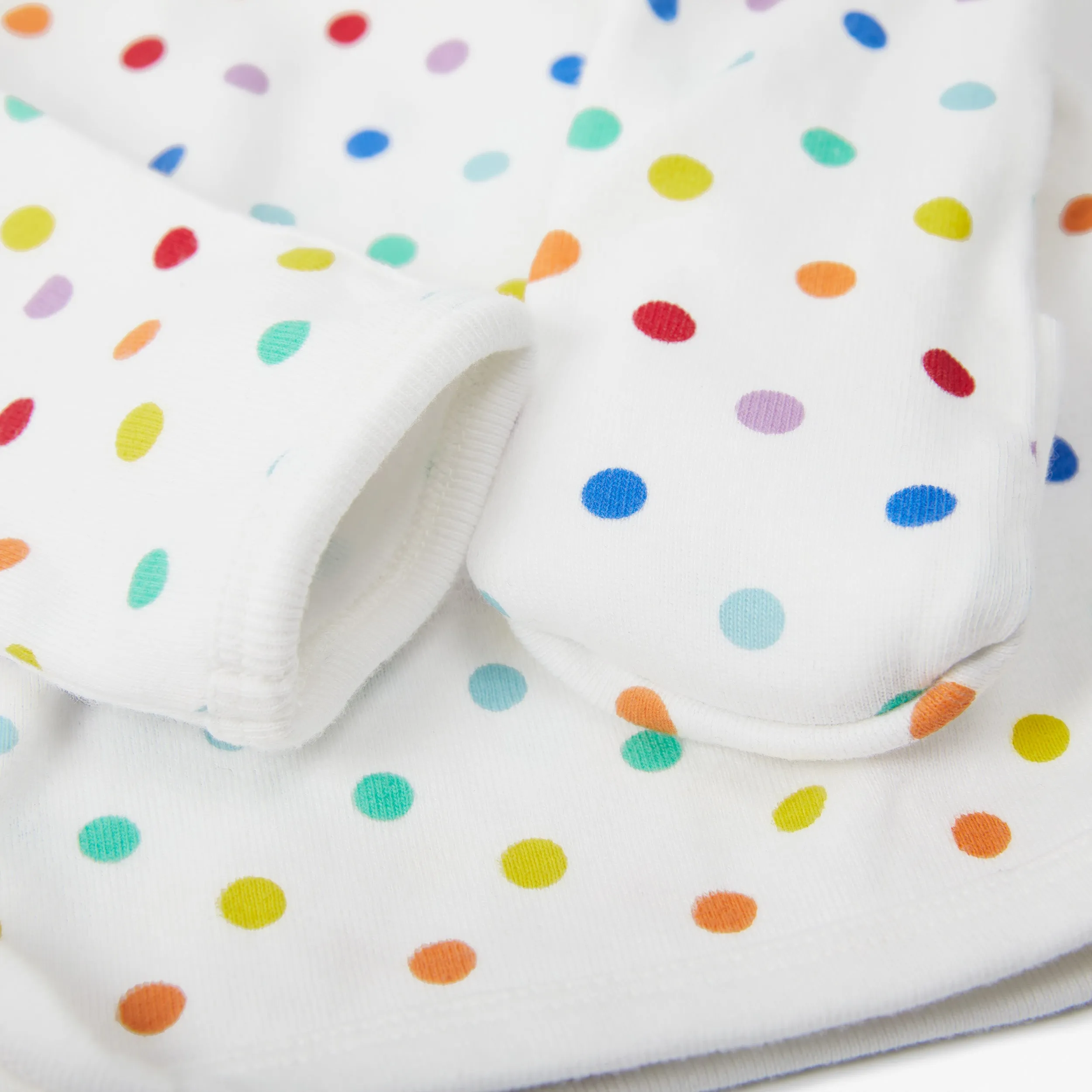 Clearance baby three-piece gift set in mini rainbow dot