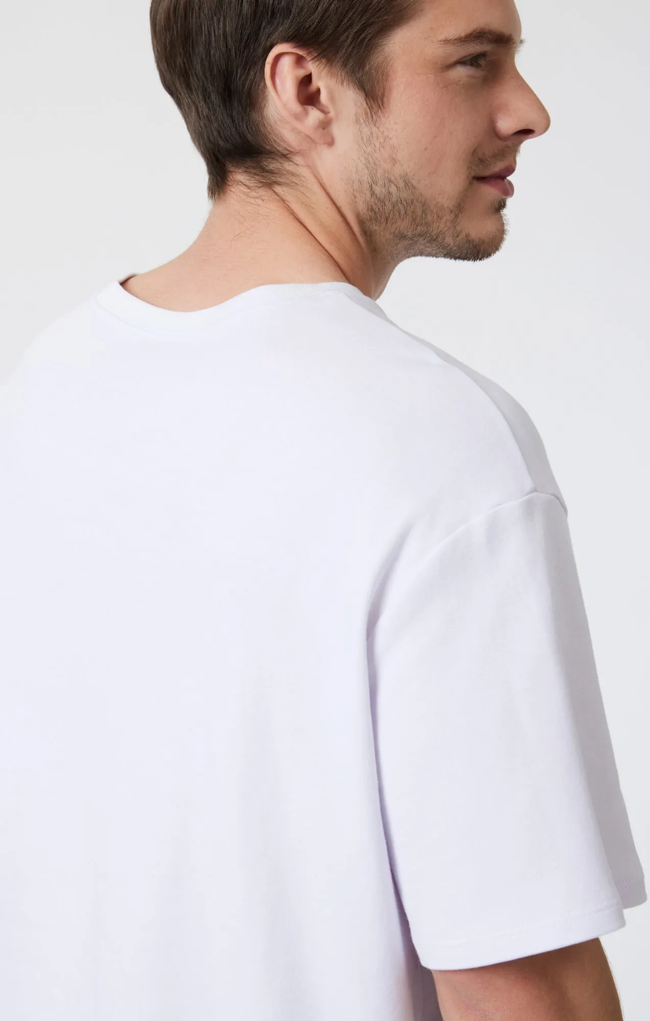 DROP SHOULDER T-SHIRT IN WHITE