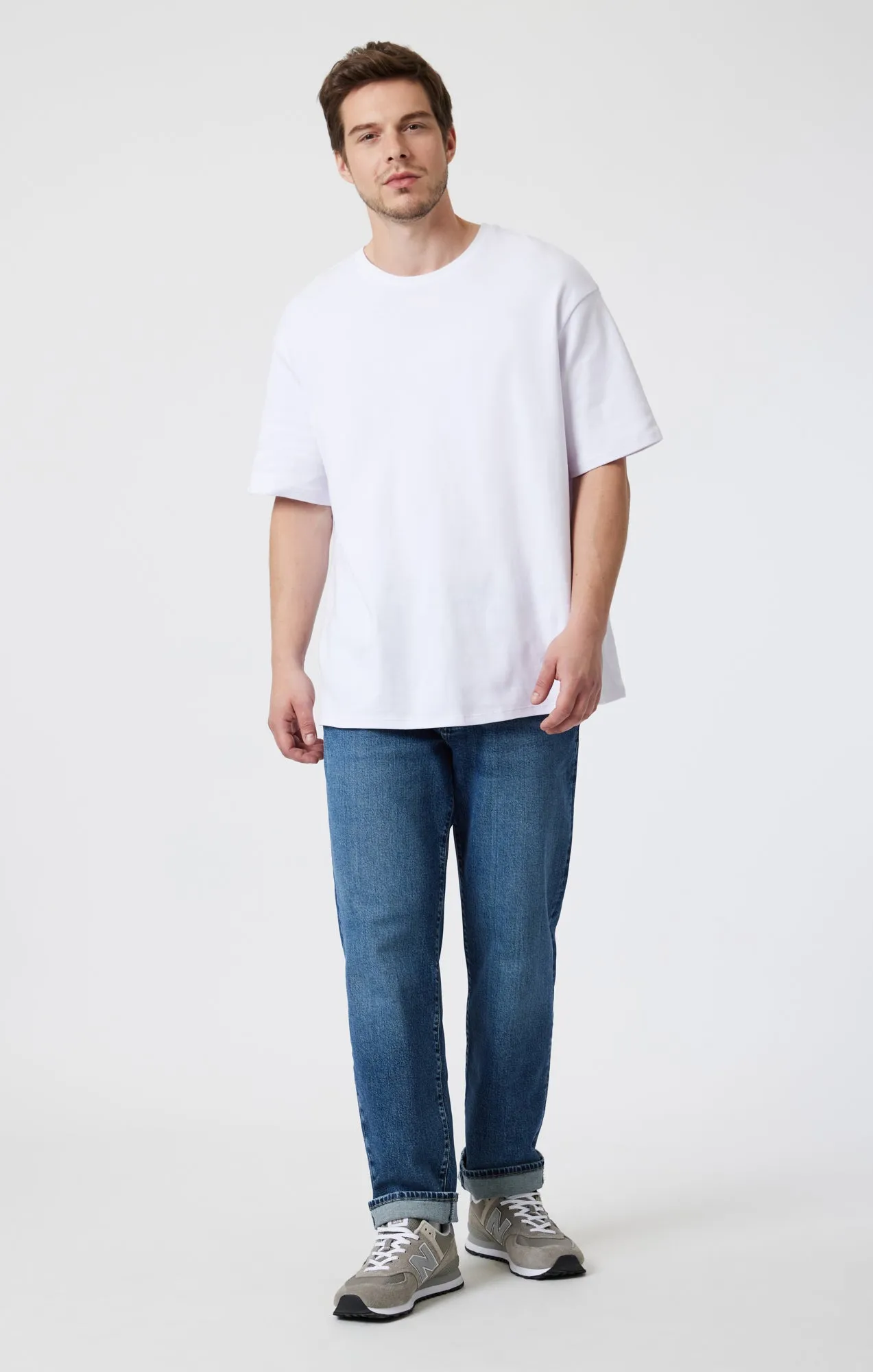 DROP SHOULDER T-SHIRT IN WHITE