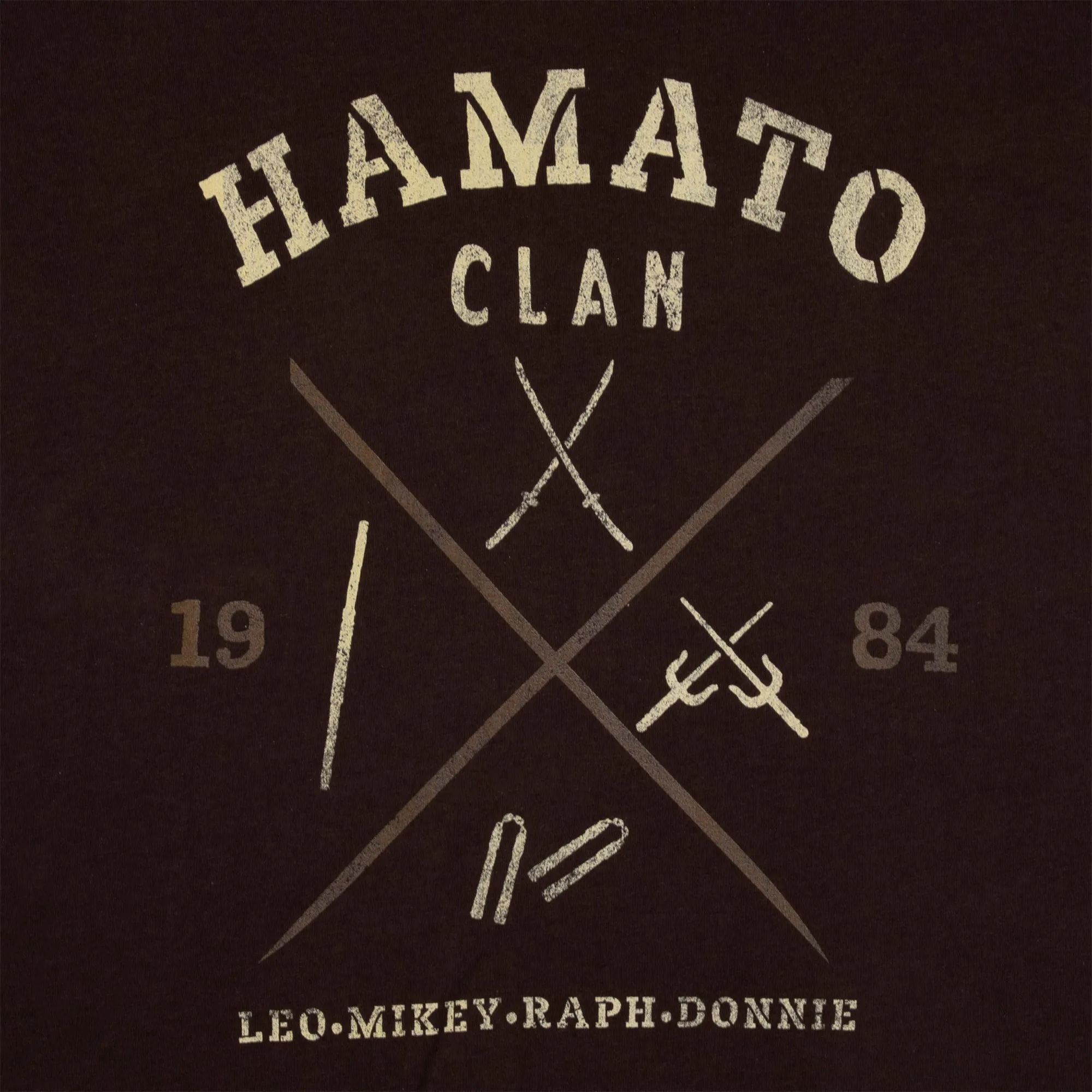 Hamato Clan Weapons Brown Tee