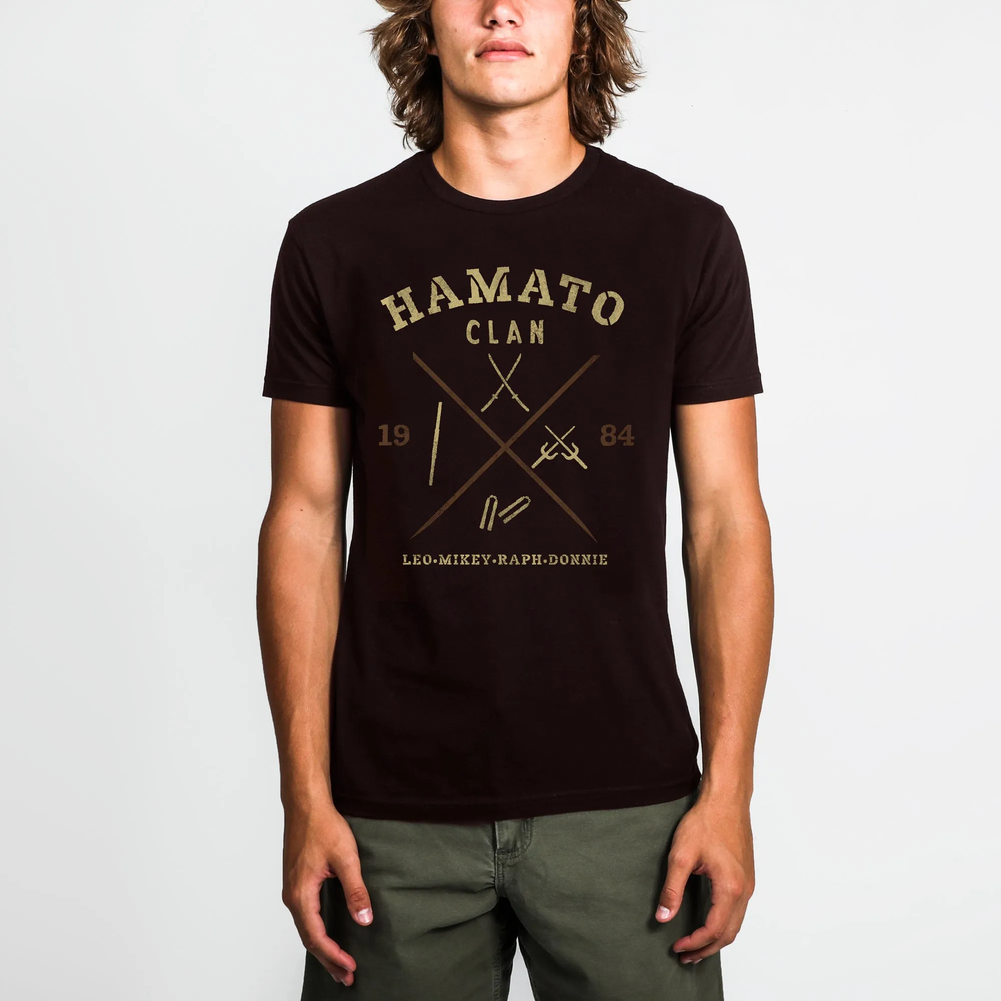 Hamato Clan Weapons Brown Tee