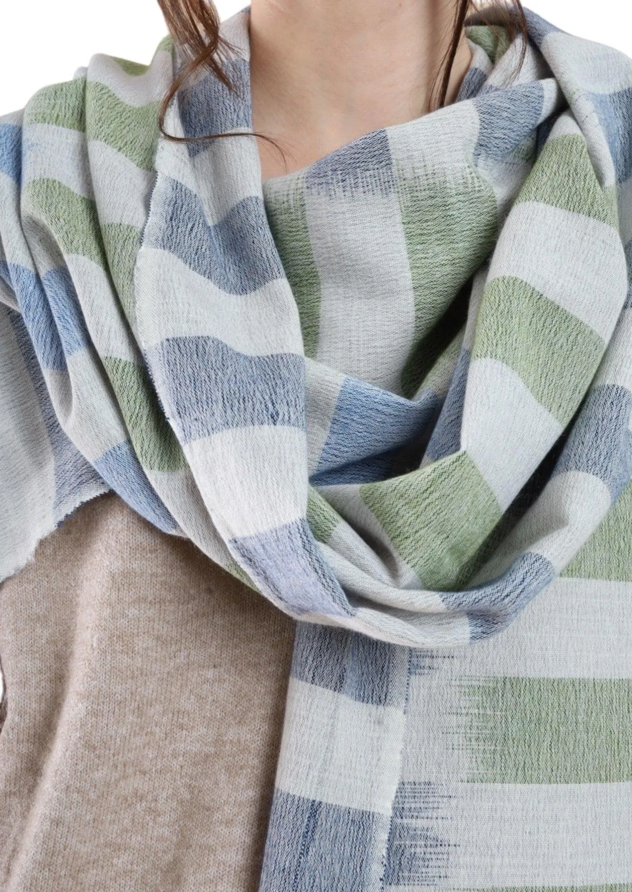 IKAT WRAP  OCEAN BLUE & GREY