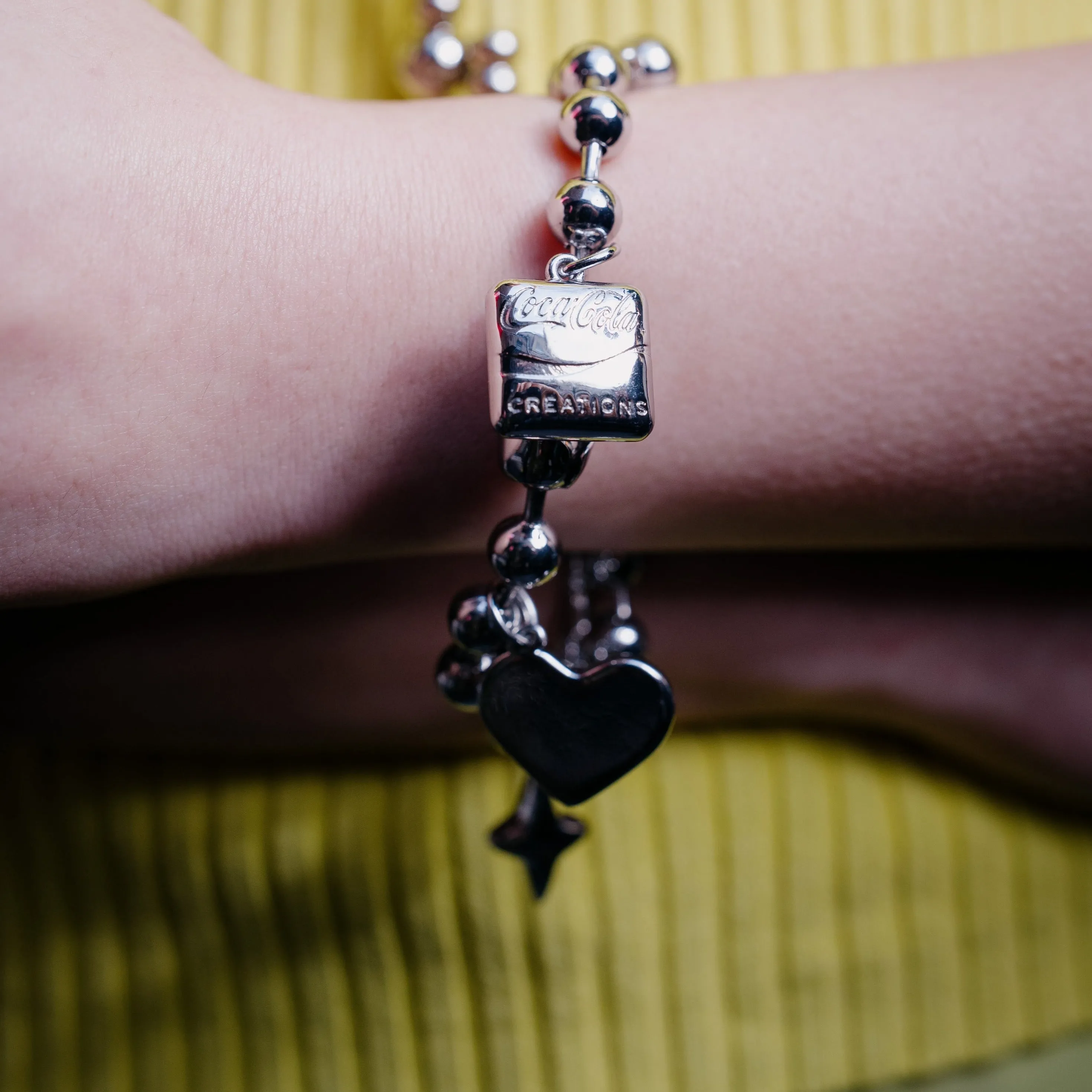 K-Wave Silver Charm Bracelet