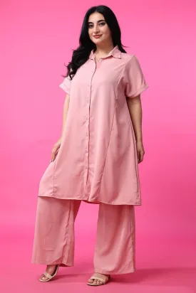 Light Pink Solid Co-ord Set