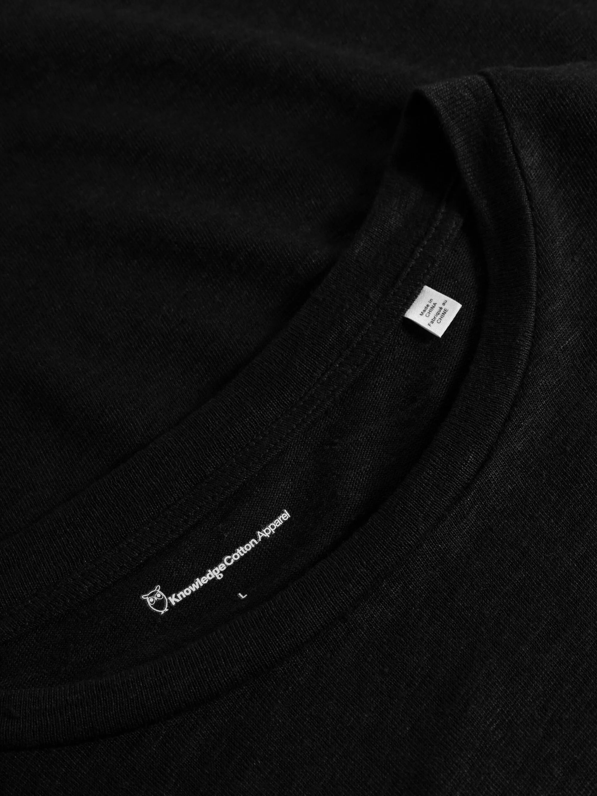 Linen t-shirt - Black Jet