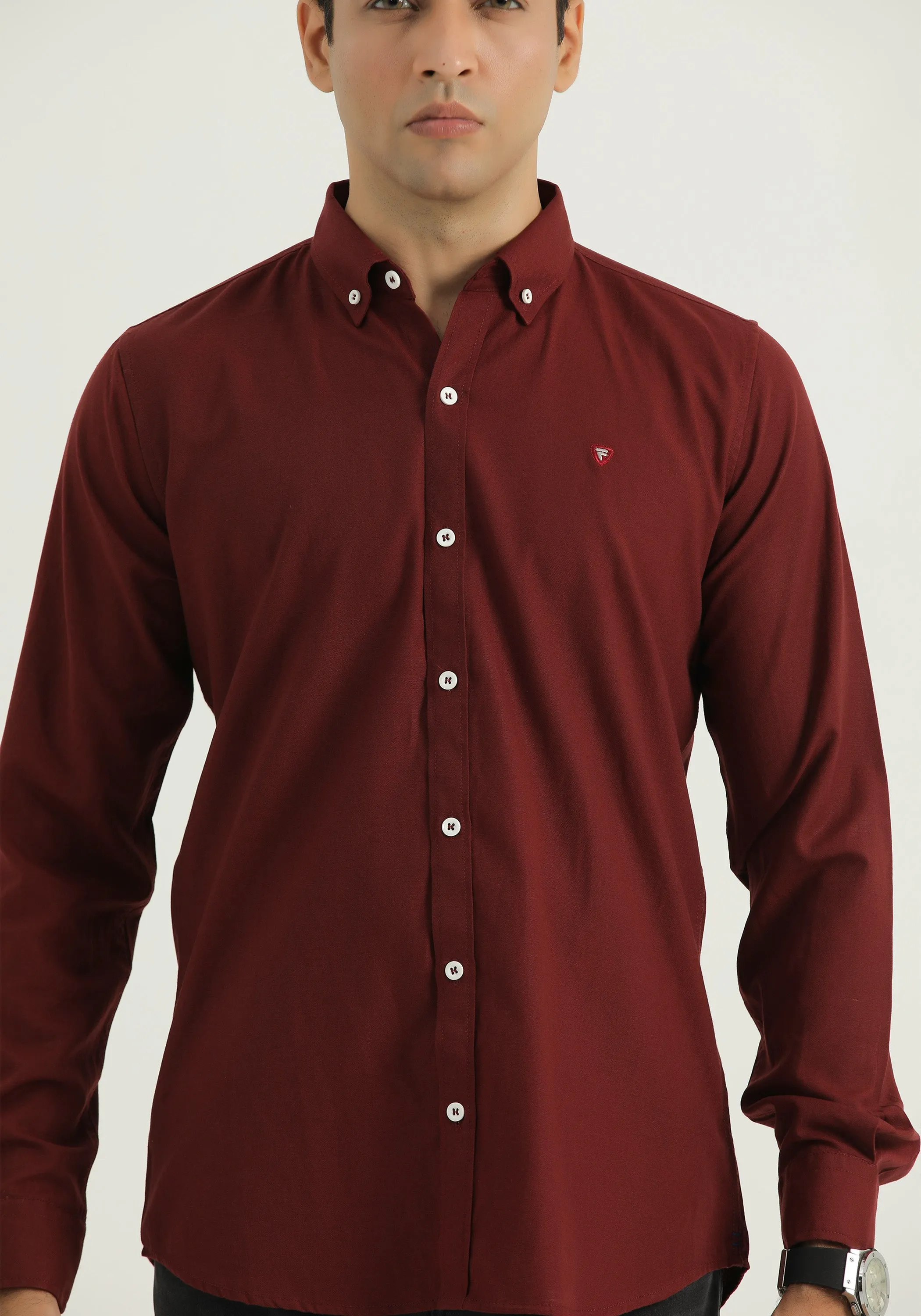 Maroon Plain Shirt