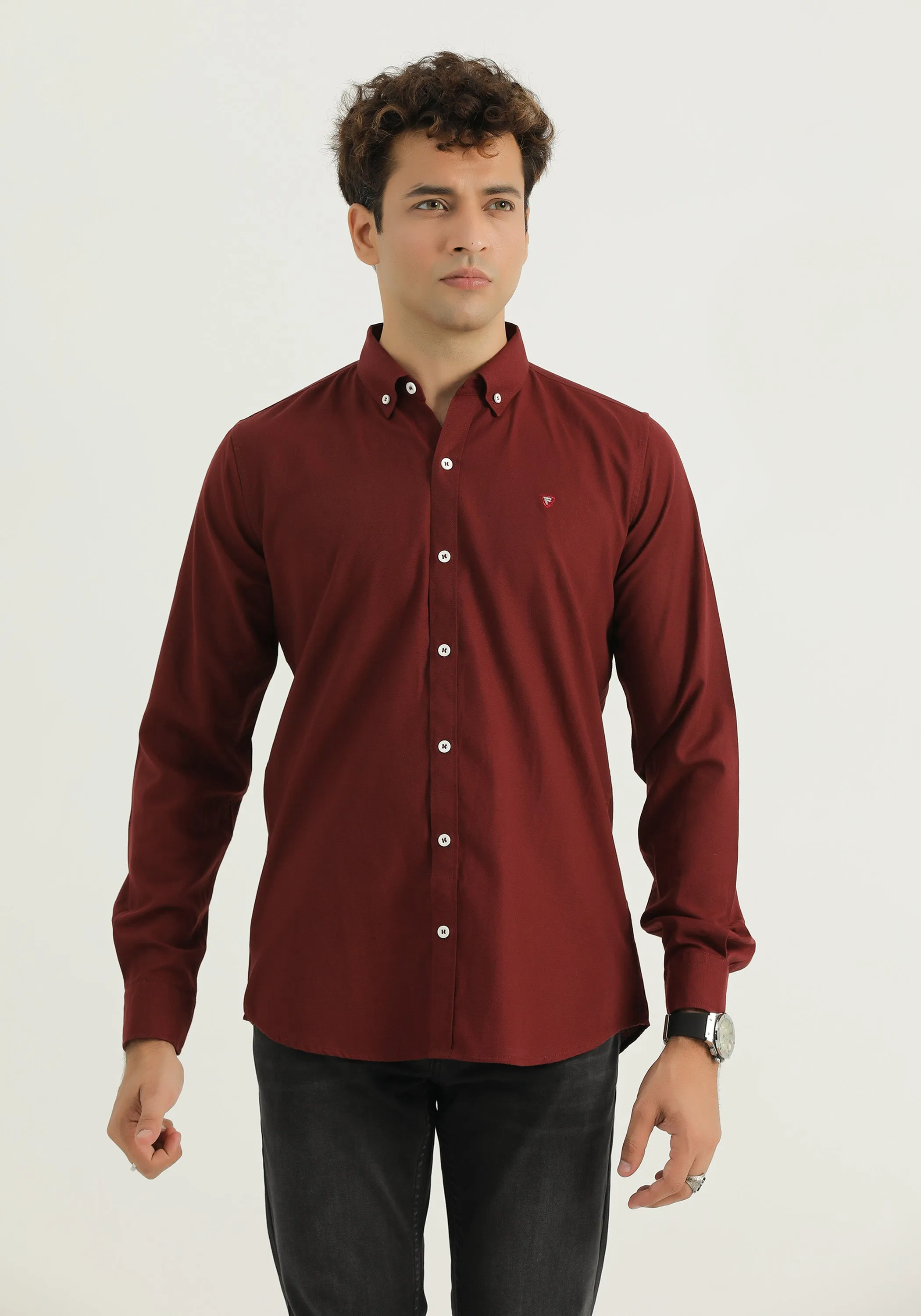 Maroon Plain Shirt