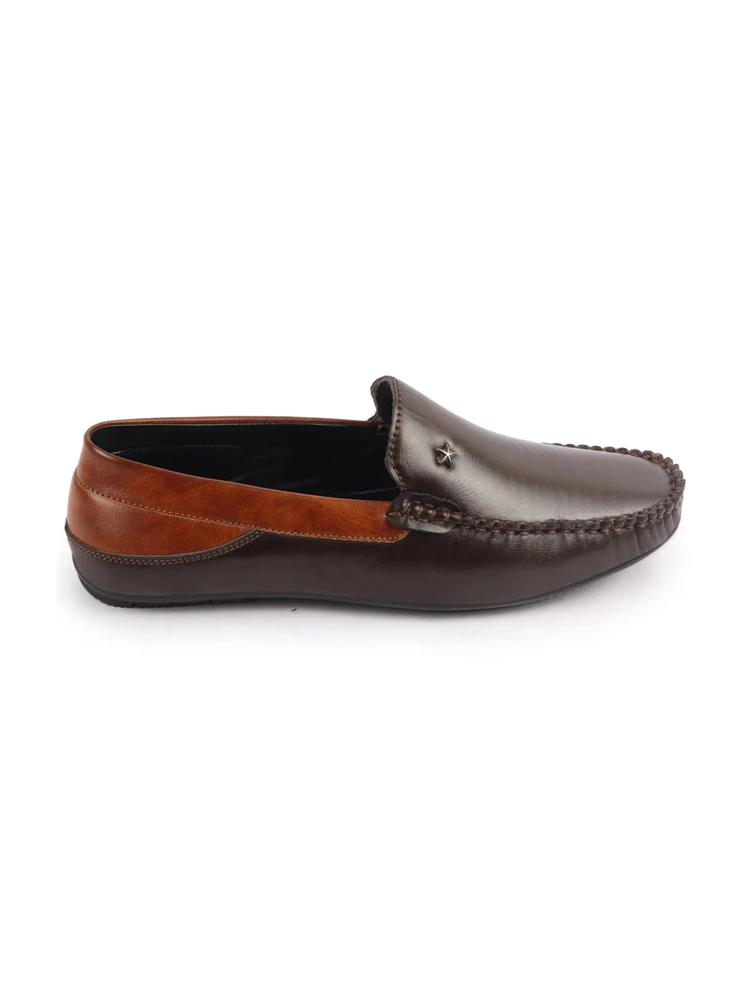 Men Brown Casual Slip-On Loafers