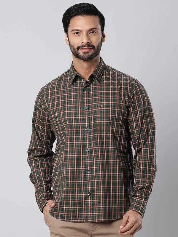 Men Checked Full Sleeve Cotton Blend Shirt