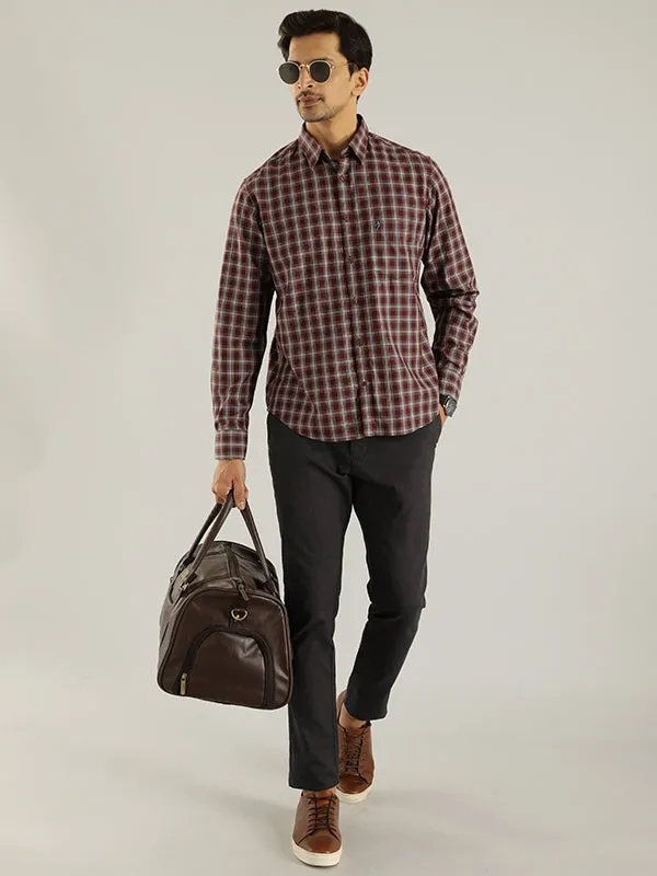 Men Checked Full Sleeve Cotton Blend Shirt