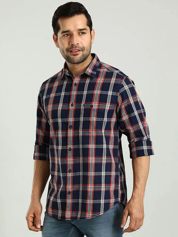 Men Checked Full Sleeve Cotton Shirt