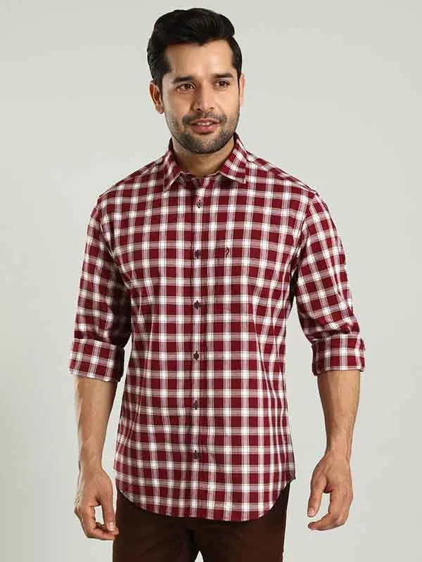 Men Checked Full Sleeve Cotton Shirt