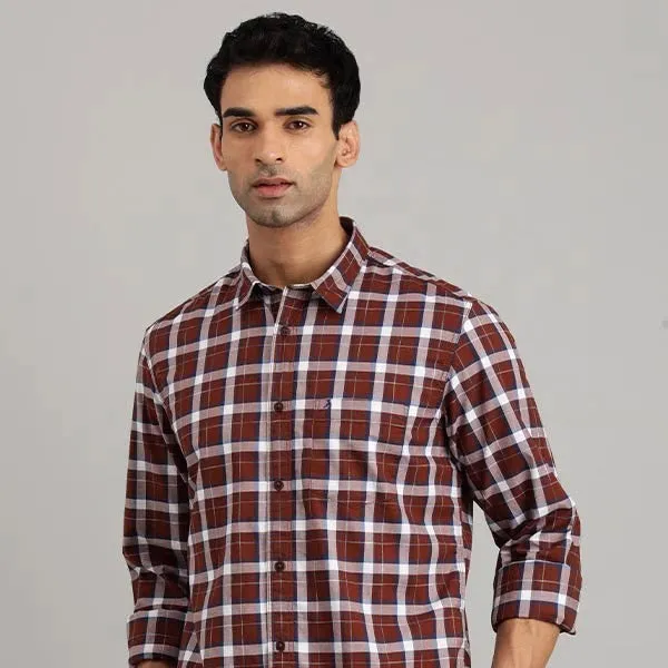 Men Checked Full Sleeve Cotton Shirt