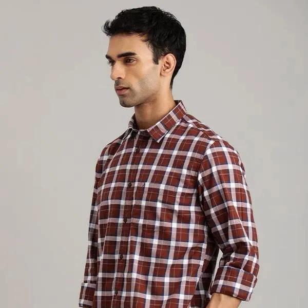 Men Checked Full Sleeve Cotton Shirt