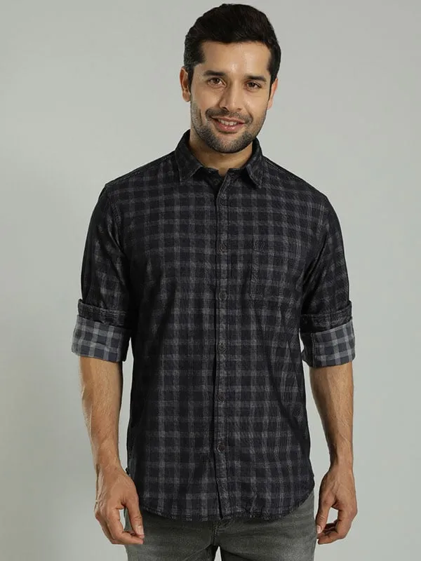 Men Checked Full Sleeve Cotton Shirt