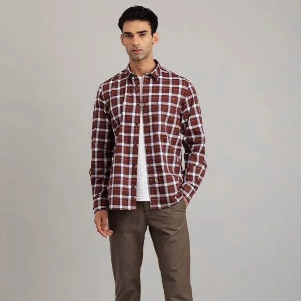 Men Checked Full Sleeve Cotton Shirt