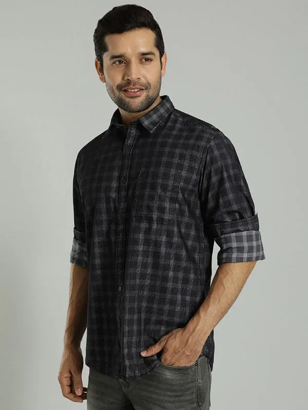 Men Checked Full Sleeve Cotton Shirt