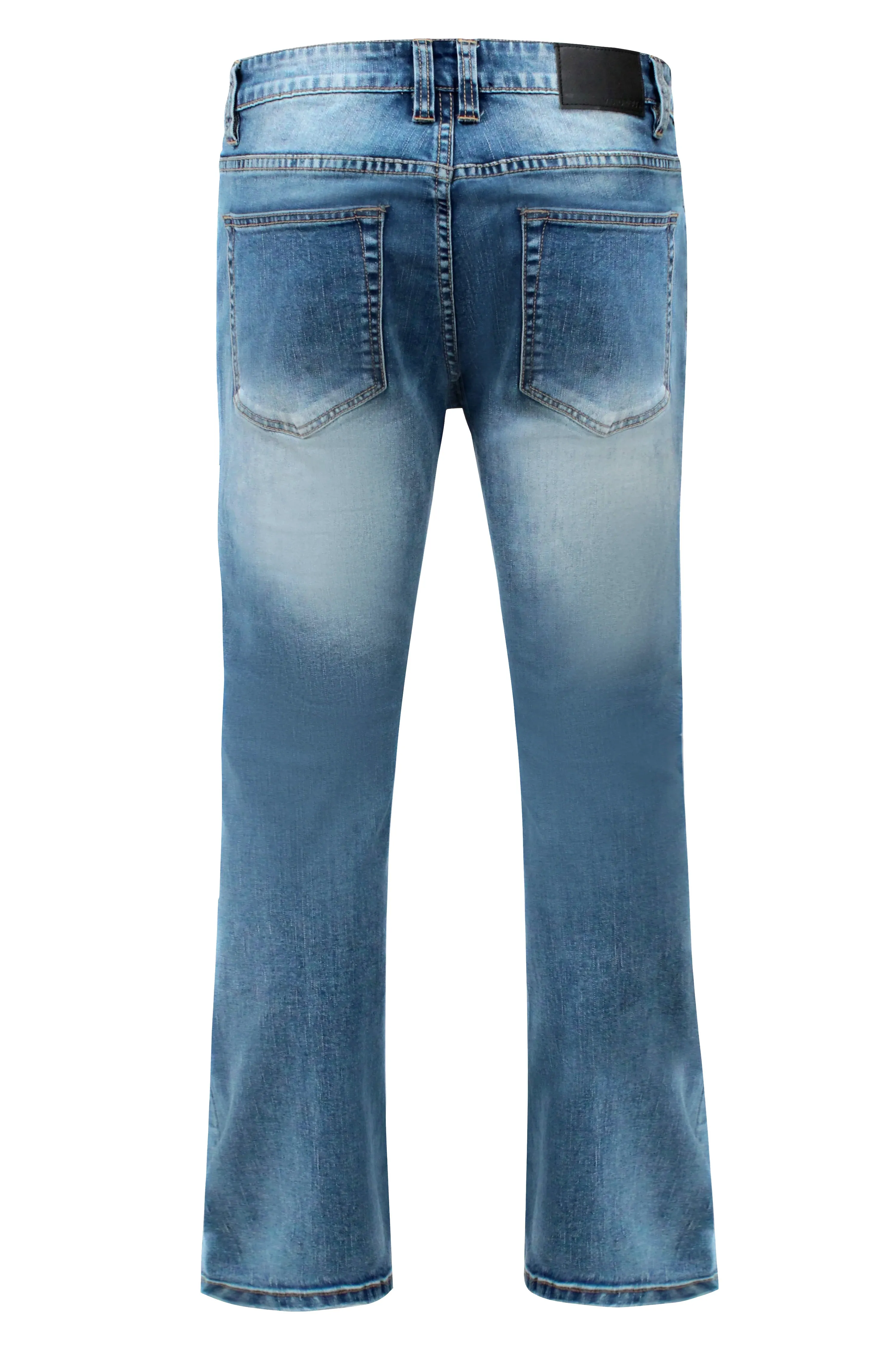 Men's Bootcut Distressed Denim Jeans