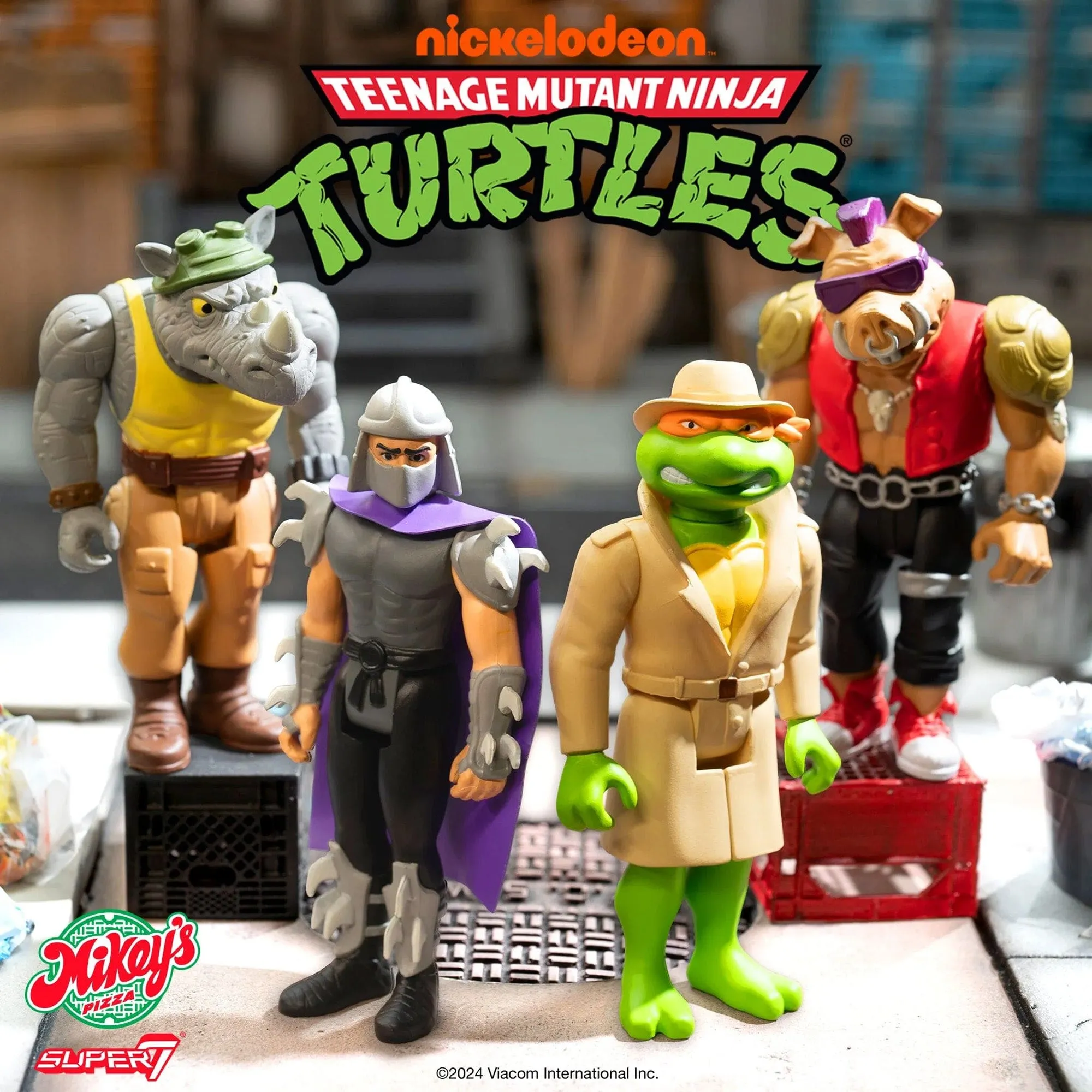 Michelangelo (Cartoon) Mikey's Pizza TMNT 3.75" Reaction Figure by Super7