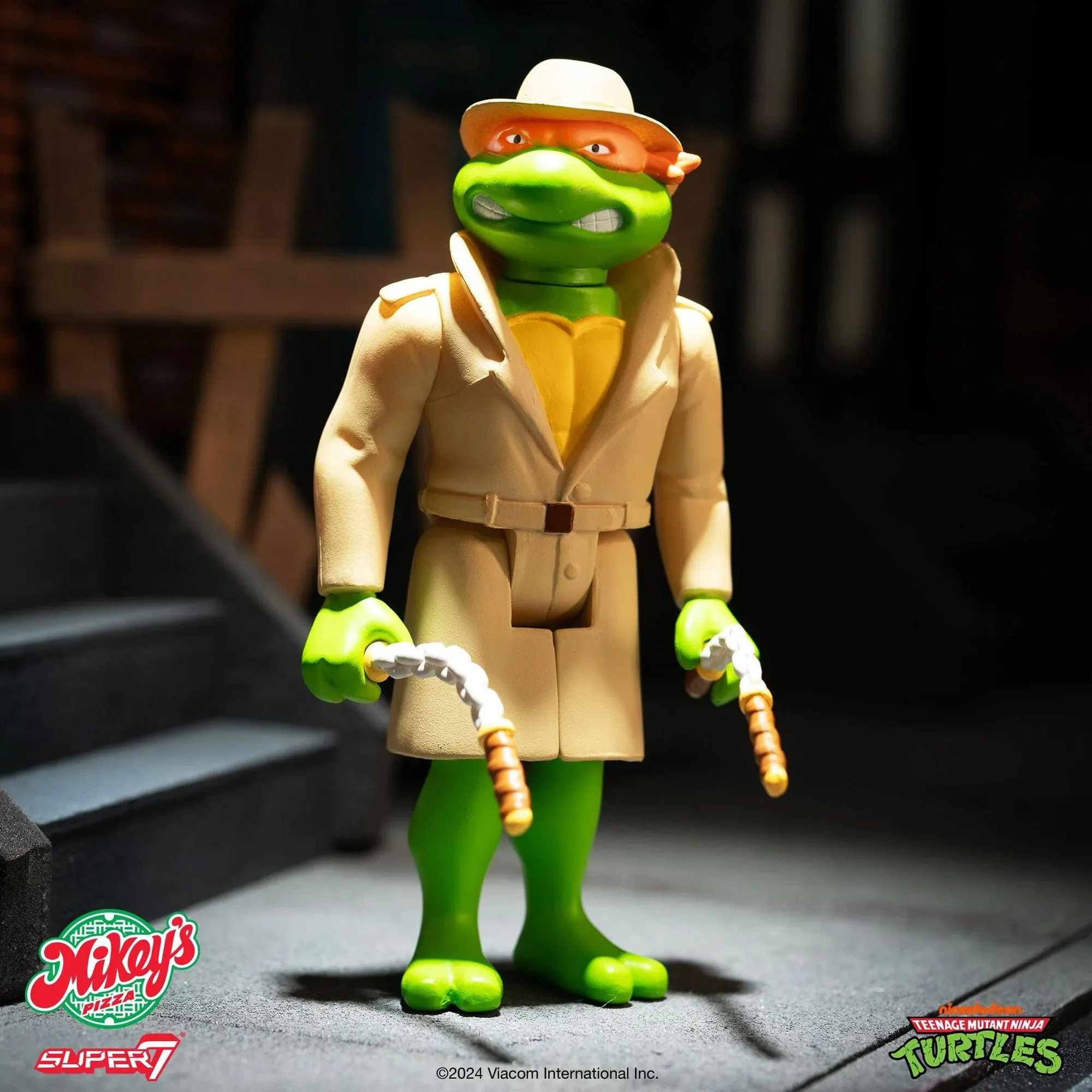 Michelangelo (Cartoon) Mikey's Pizza TMNT 3.75" Reaction Figure by Super7