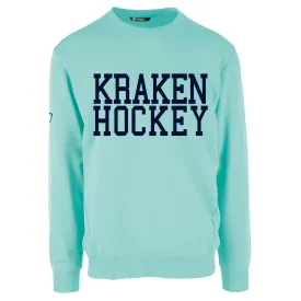 Seattle Kraken Ice Blue Zane Wordmark Crewneck